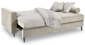 Divano letto in velluto beige Santo - Milo Casa