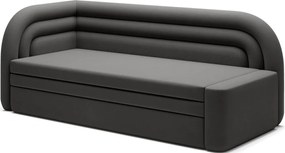 Divano grigio tortora allungabile/con contenitore con penisola a sinistra con rivestimento in velluto 223 cm Fabillo – ELTAP