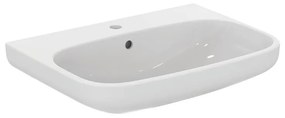 Lavabo a incasso semicerchio I.Life A L 65 x H 15 x P 48 cm in ceramica bianco lucido