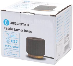 Aigostar - Lampada da tavolo 1xE27/60W/230V nero