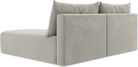 Divano angolare grigio chiaro allungabile/con contenitore (con penisola a destra) Kalena – Makamii