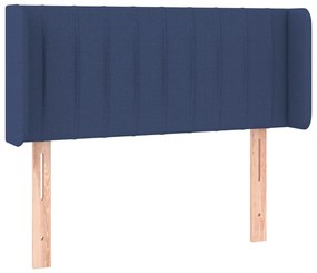 Testiera a led blu 93x16x78/88 cm in tessuto