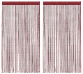 Tende A Filo 2 Pz 140x250 Cm Rosso Bordò /