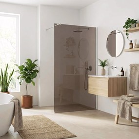 Parete doccia Rea Flexi Brown / Chrome 110