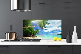 Pannello rivestimento parete cucina Paesaggio del mare della spiaggia di Palma 100x50 cm