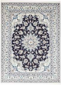 Nain Tappeto 200x150 Blu (Iran) Annodato A Mano