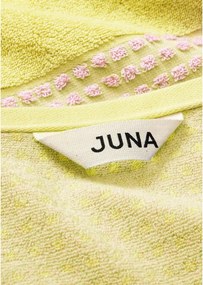Asciugamano tipo terry giallo e rosa in cotone organico 50x100 cm Check – JUNA