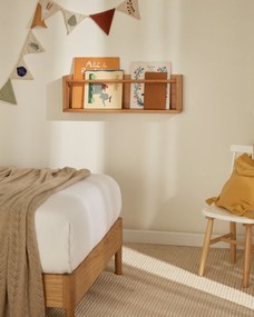 Kave Home - Mensola Shantal in legno massiccio di faggio finitura naturale 10 x 50 cm