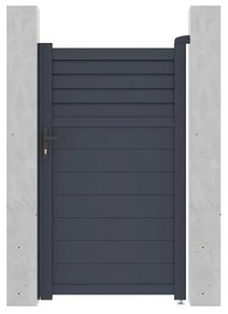 Cancello a battente L103 x H181 cm in Alluminio con motivi Antracite - VIAZO