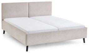 Letto matrimoniale imbottito beige con rete inclusa 160x200 cm Piano – Meise Möbel