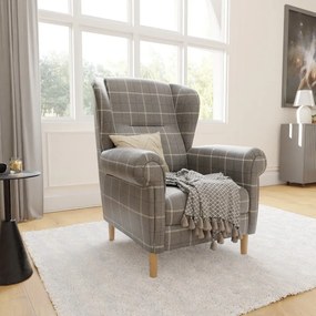 Poltrona con braccioli grigia Swan – Ropez