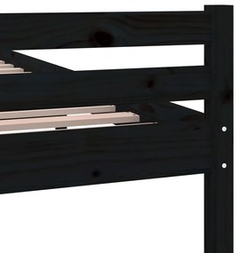 Giroletto Nero in Legno Massello 135x190 cm Double