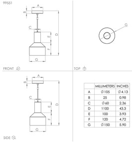 Lampadario Moderno Casibare 1 Luce Acciaio Nero