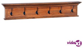 vidaXL Appendiabiti a Parete 100x10x20 cm in Massello di Teak
