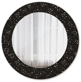 Specchio rotondo stampato Punti caotici fi 50 cm