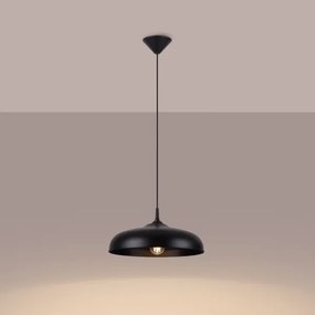 Sollux SL.1330 - Lampadario a sospensione con filo GINA 1xE27/15W/230V diametro 38 cm nero