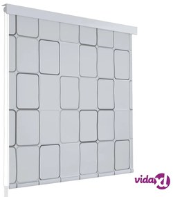 vidaXL Tenda a Rullo per Doccia 100x240 cm Quadrati