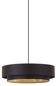 Lampada a sospensione moderna nera 50cm 3 luci - Drum Duo