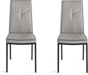 Sedia ecopelle da pranzo Ghiaccio - VIVIENNE 2 sedie