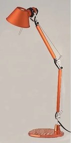 Artemide Tolomeo micro tavolo arancio metalizzato completa di base