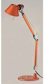 Artemide Tolomeo micro tavolo alogeno arancio metalizzato