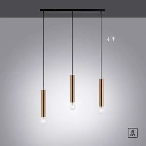 Leuchten Direkt 15618-60 - Lampadario a sospensione con filo BRUNA 3xE27/60W/230V ottone