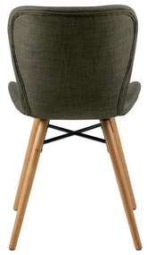 Sedie da pranzo in set verdi in imbottito 2 pz Batilda – Actona