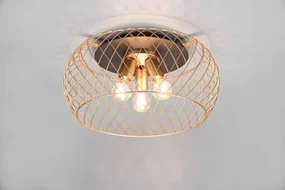 Plafoniera tamil d.50cm metallo ottone e nera 611100308