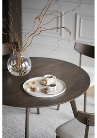 Tavolo da pranzo rotondo in rovere marrone scuro ø 115 cm Yumi - Rowico