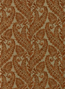 Clarke & Clarke Carta da parati Regale - Russet/ Gilver