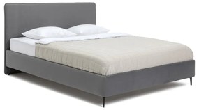 Letto matrimoniale imbottito grigio con rete inclusa 180x200 cm Noira Slim – Bonami Selection