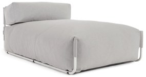 Kave Home - Pouf divano modulare longue outdoor Square grigio chiaro alluminio bianco 165x101cm