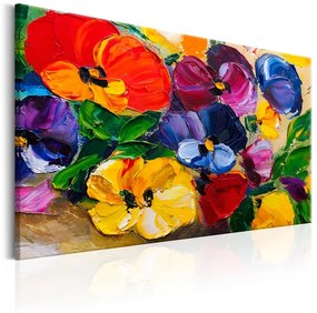 Quadro  Spring Pansies  Colore colorful, Dimensioni e Misure 90x60