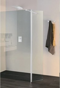 Deflettore walk-in Wens L 30 X H 200cm, vetro trasparente 6 mm, profilo bianco opaco