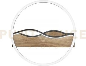 Plafoniera led hawaii tonda nera e legno 36w 4605lm cct 3000k 4000k...