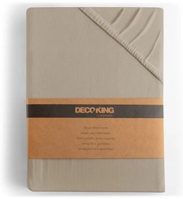 Lenzuolo con angoli marrone chiaro in jersey 220x200 cm Amber – Restilo