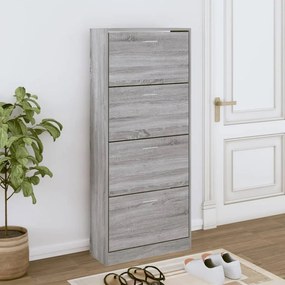 Scarpiera Grigio Sonoma 63x24x147 Cm İn Legno Multistrato /