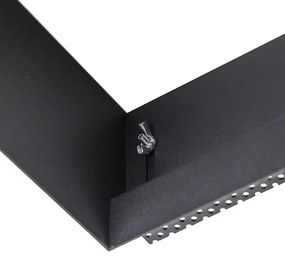 Set di 6 faretti da incasso neri GU10 AR111 senza bordi - Oneon