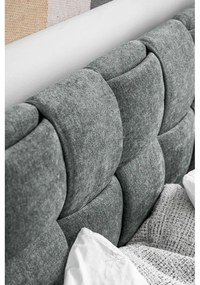 Letto matrimoniale imbottito verde polveroso con rete inclusa 140x200 cm Eve – Miuform