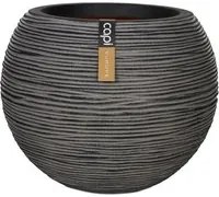 Capi Vaso a Sfera Nature Rib 62x48 cm Antracite KOFZ271