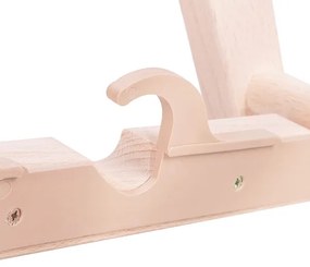 Lettino da giardino rosso/bianco/faggio