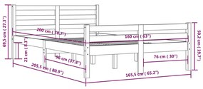 Giroletto in Legno Massello 160x200 cm