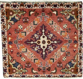 Shiraz Tappeto persiano 60 x 60 Rosso (Iran) Annodato A Mano
