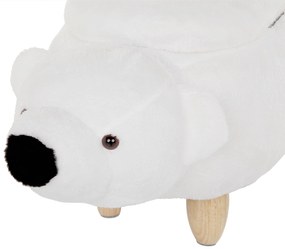 Pouf in tessuto bianco BEAR Beliani