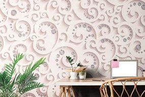 Carta da parati – Brillantezza Astratta con Tono Rosa