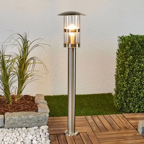 Lindby Lampione Noemi, grigio, acciaio inox, 80 cm, IP44
