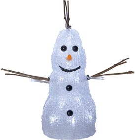 Decorazione luminosa bianca natalizia Crystal Snowman - Star Trading