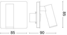 Ideal Lux - Luce Spot da parete a LED LITE LED/3W/230V CRI 90 bianco