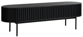 Tavolo TV nero in rovere 48x160 cm Siena - Unique Furniture