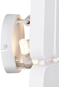 Lampada da parete di design bianca a 3 luci - Planes